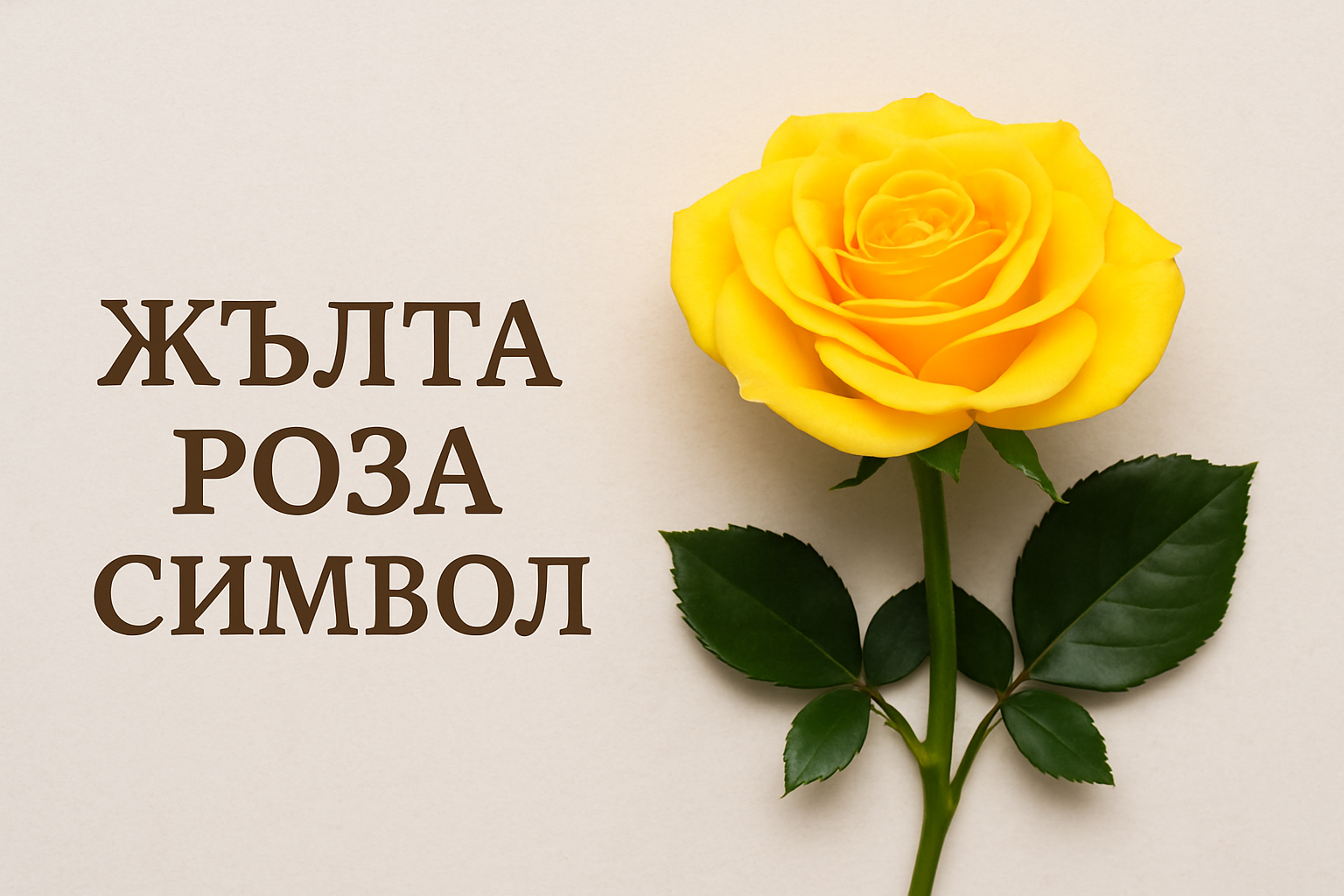 Жълта роза символ